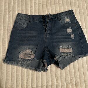 LC Lauren Conrad Distressed Denim Shorts - Blue
